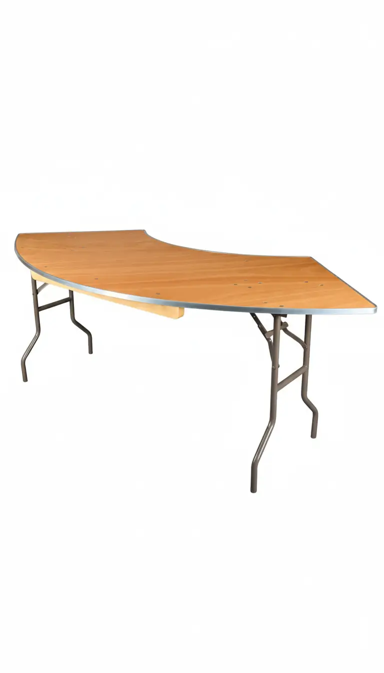 Serpentine folding table rental for buffet lines and event layouts in Chicago suburbs