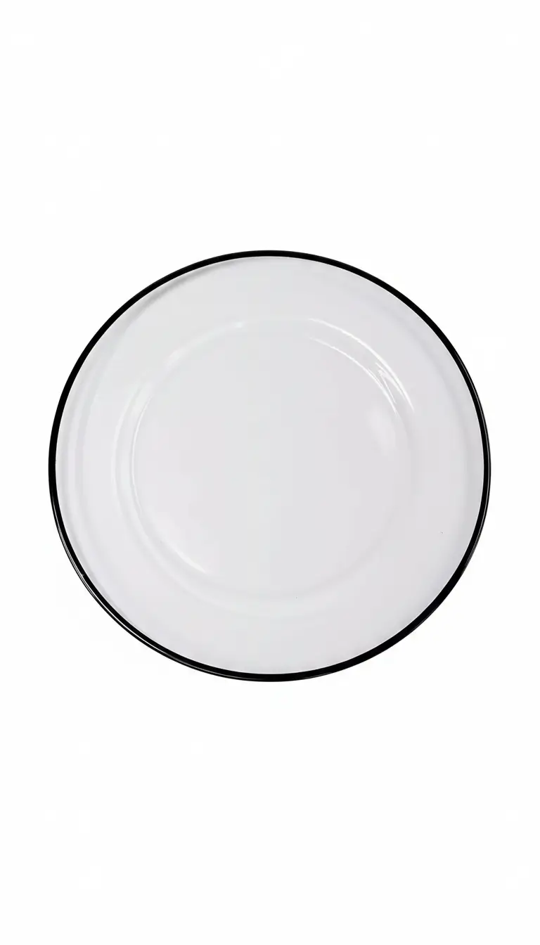 Black Rim charger plate rental for weddings in Chicago suburbs