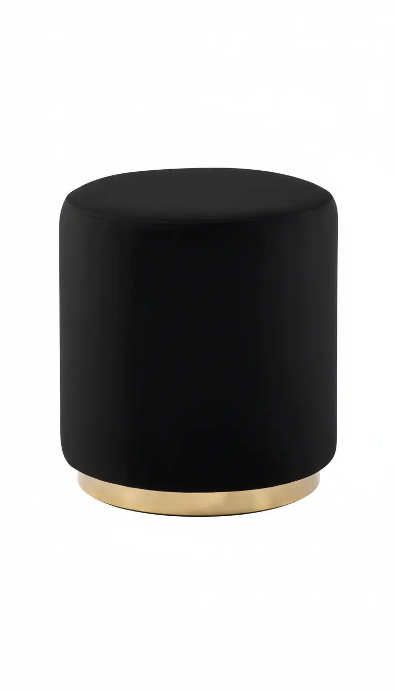Black velvet ottoman rental for upscale event lounge areas in Chicago suburbs