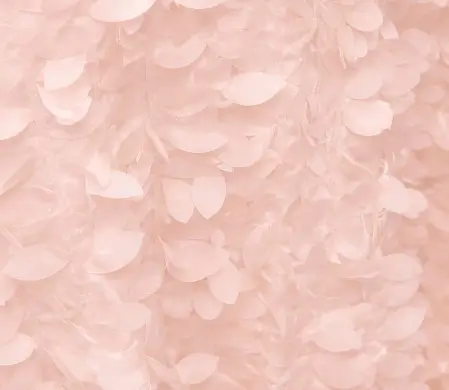 Blush pink leaf petal linen rental for weddings and bridal showers in Chicago suburbs