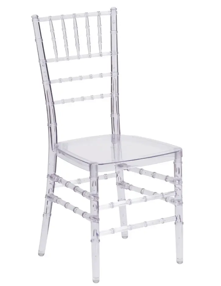 Clear Chiavari chair rentals for modern weddings and events in Northwest Indiana