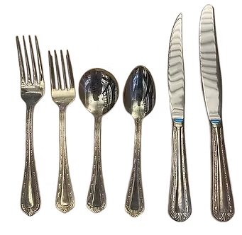 Silver vintage flatware rentals for galas and weddings in Chicago suburbs