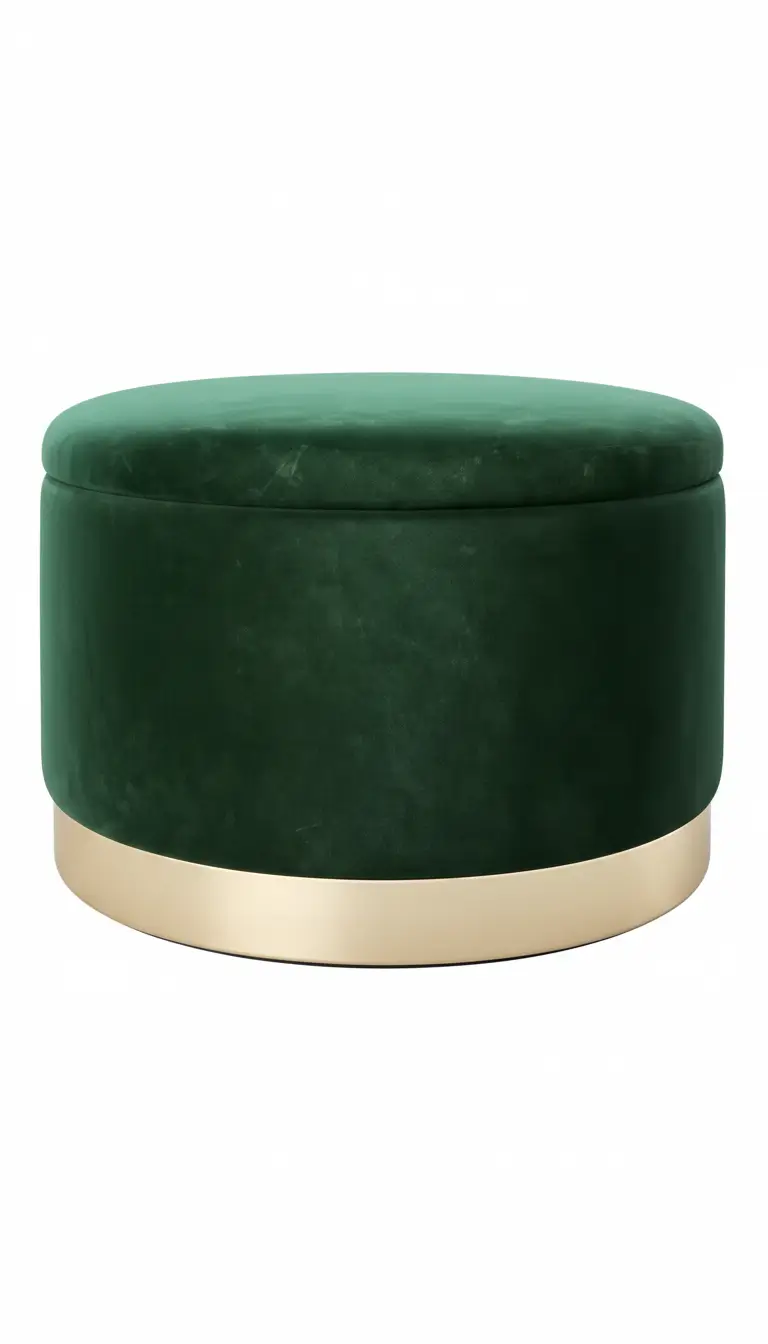 Green velvet ottoman rental for wedding and corporate event lounges in Northwest Indiana