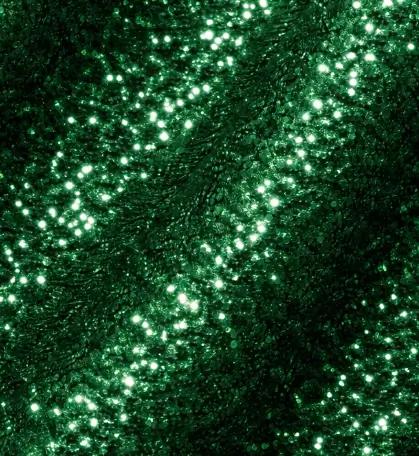 Hunter green sequin linen rental for formal events and galas in Northwest Indiana