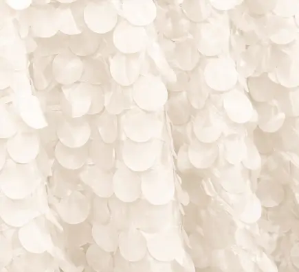 Ivory circle petal linen rental for weddings and spring events in Chicagoland