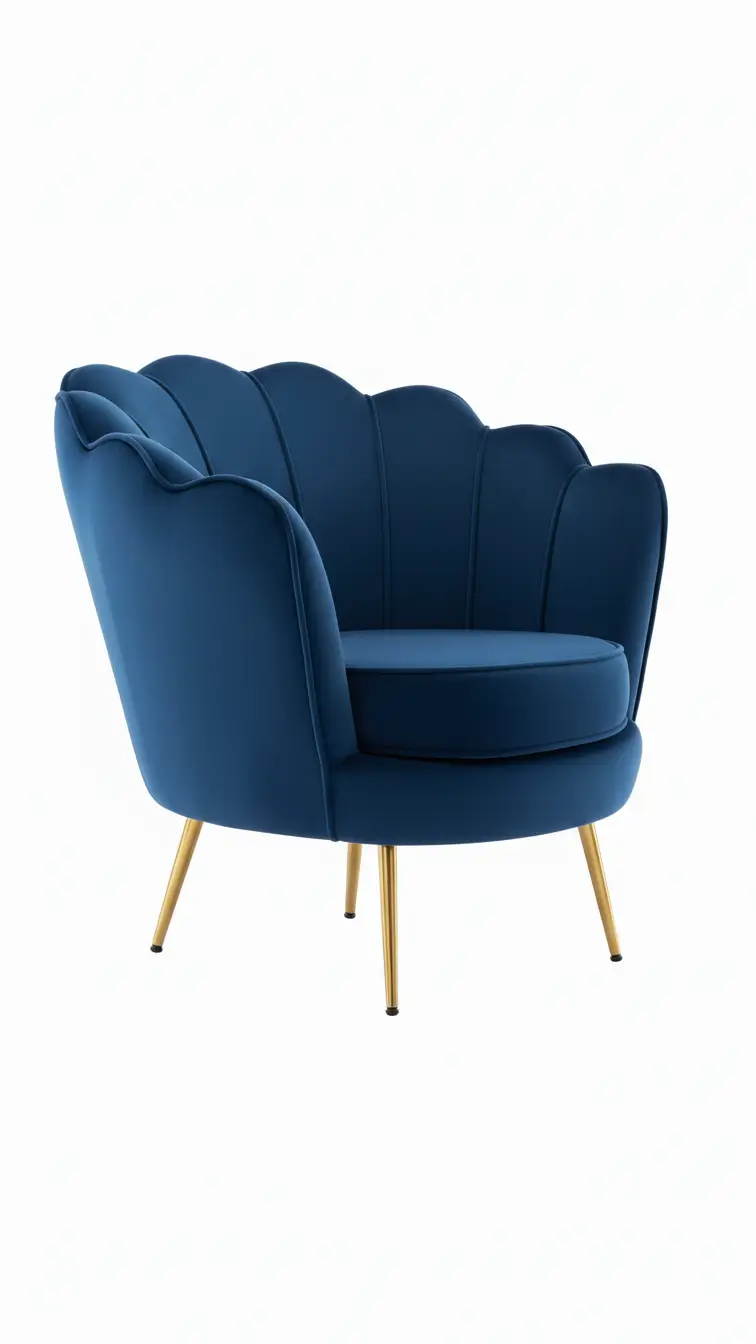 Navy velvet lounge chair rental for corporate events and galas in Northwest Indiana