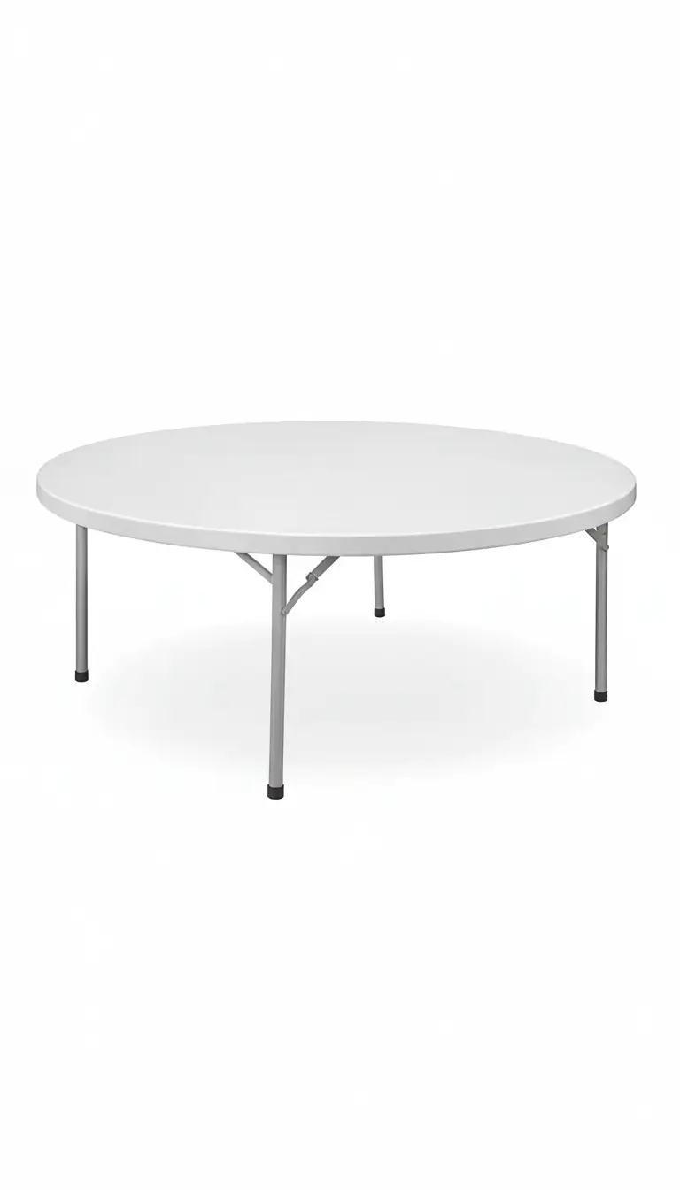Round folding table rentals in 48 60 and 72 inch sizes for weddings and events in Chicagoland
