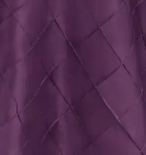 Purple pintuck tablecloth rental for quinceañeras and events in Chicagoland