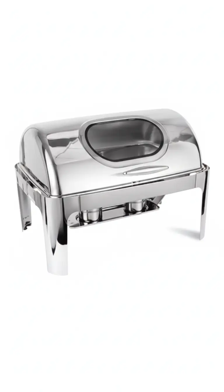 Roll top chafing dish rental for buffet service at galas in Northwest Indiana