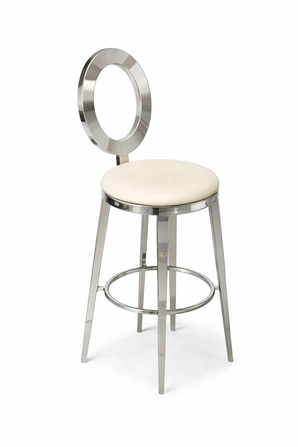 Silver O-back bar stool rentals for cocktail hours and events in Northwest Indiana