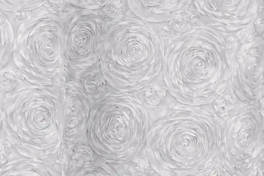 Silver satin rosette linen rental for galas and formal events in Chicago suburbs