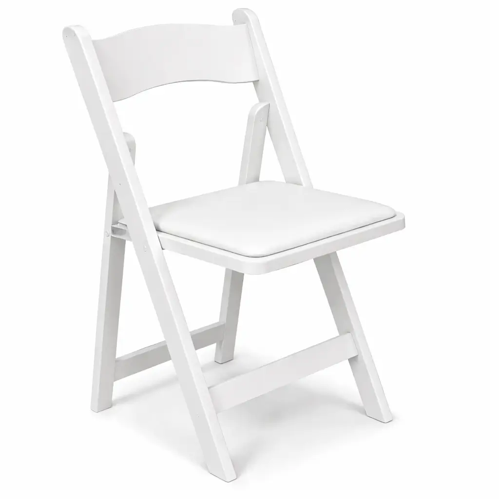 White folding chair rentals for outdoor weddings and ceremonies in Chicagoland and Northwest Indiana