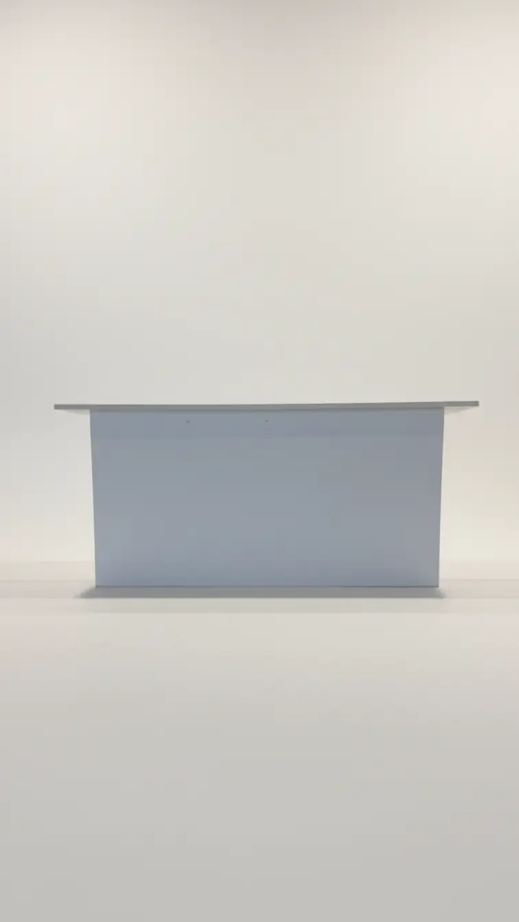 White wooden modern table rental for weddings and celebrations in Chicagoland