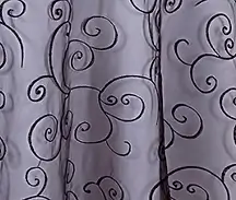 Silver embroidered overlay rental for galas in Chicagoland