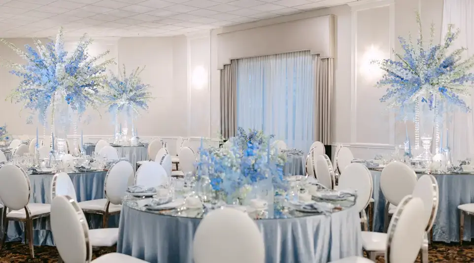 Blue baby shower event rentals in Chicagoland and Hammond Indiana