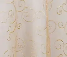 Champagne embroidered overlay rental for weddings in Northwest Indiana