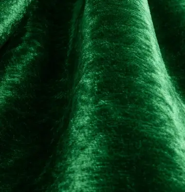 Emerald green velvet tablecloth rental for winter weddings and galas in Chicagoland