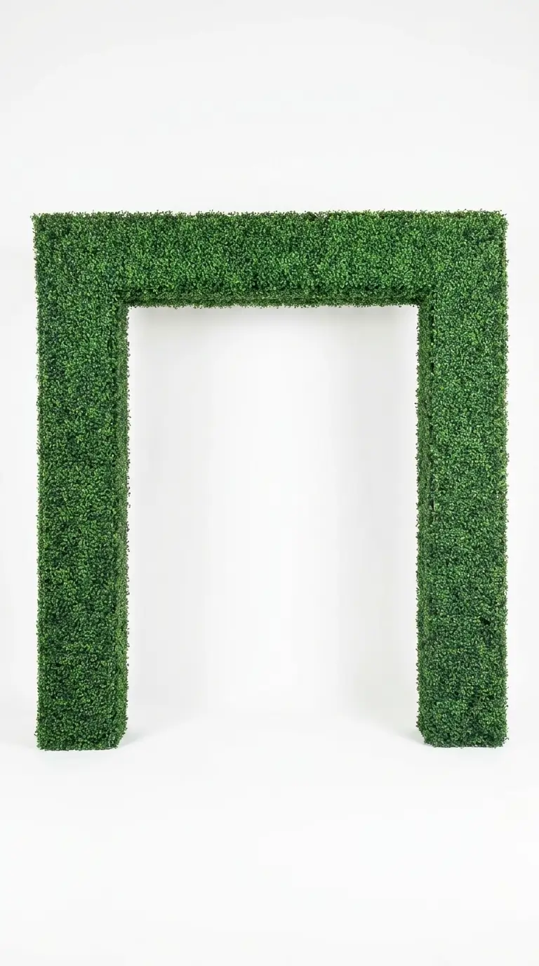 Artificial green wall arch rental for weddings and celebrations in Chicagoland