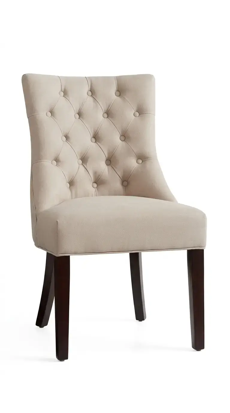 Medium suede tufted chair rental for weddings and celebrations