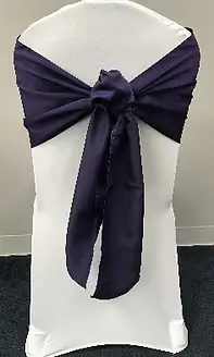 Satin rose chair sash rental for weddings in Northwest Indiana
