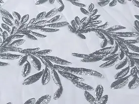 Silver Giselle overlay rental for galas and weddings in Northwest Indiana