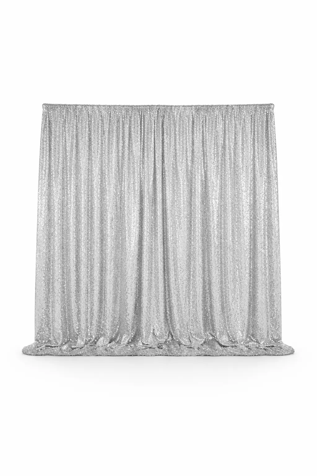 Silver sequin wall backdrop rental for weddings and galas in Chicagoland