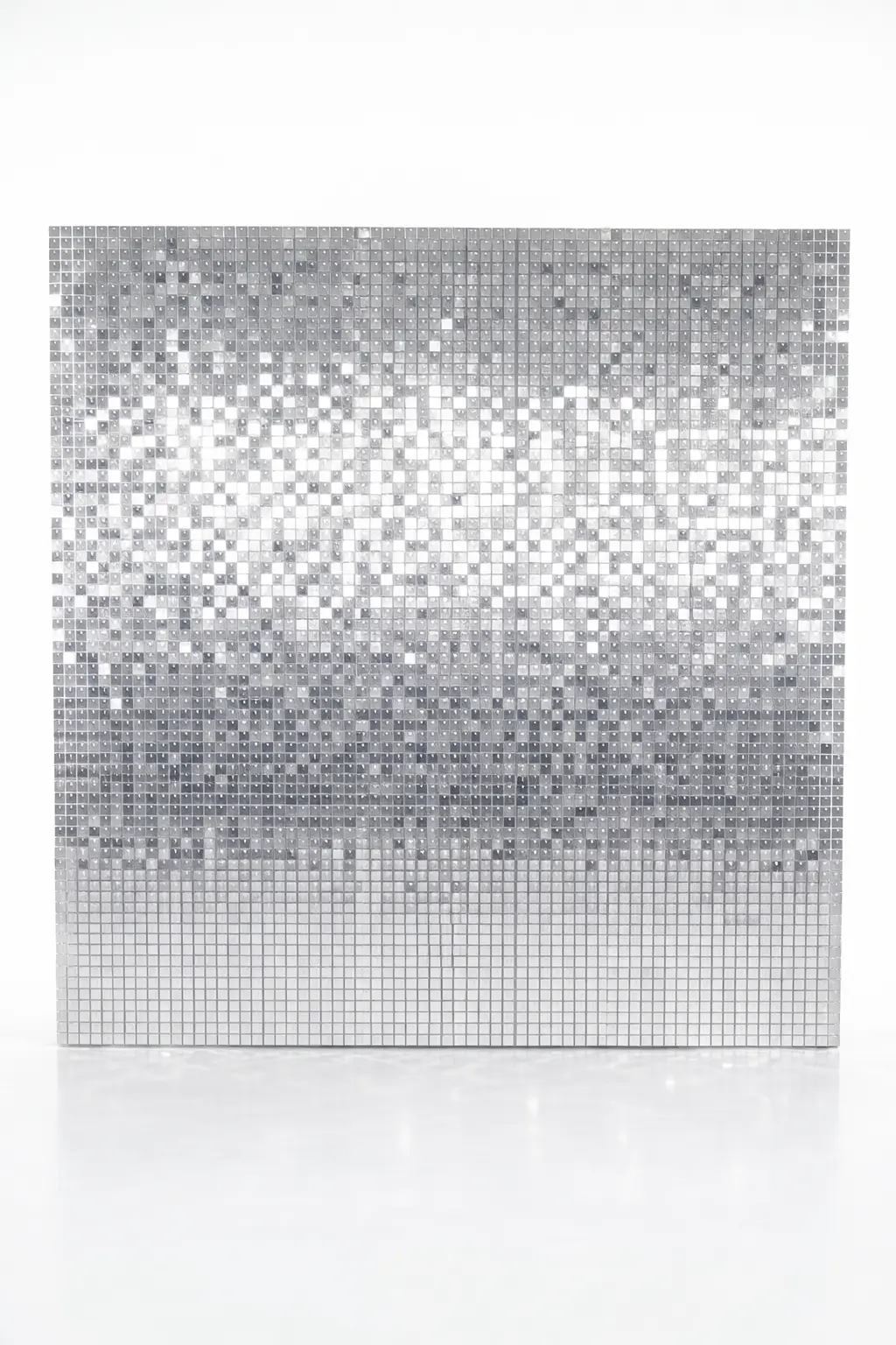 Silver shimmer wall backdrop rental for weddings and corporate events in Chicago suburbs
