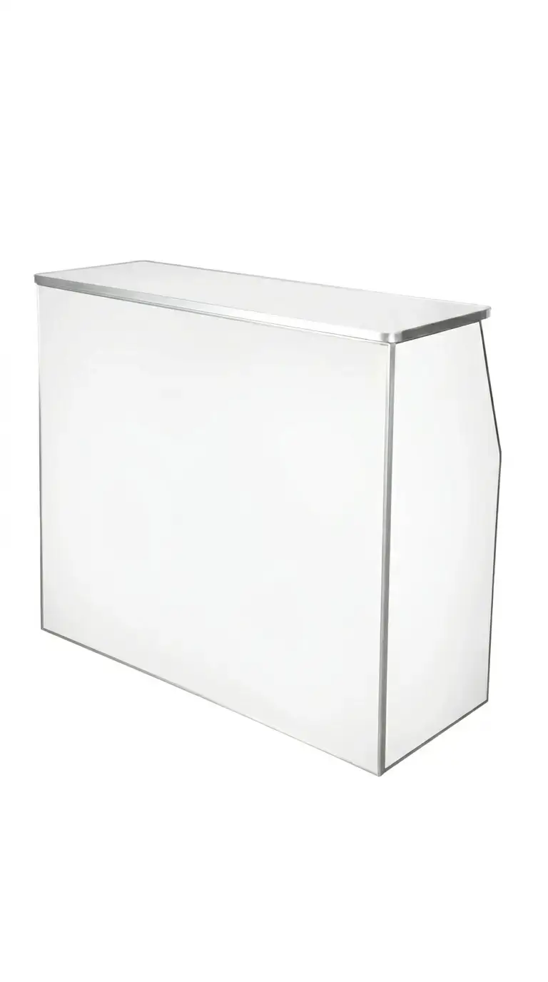 White modern event bar rental for weddings and celebrations in Chicagoland