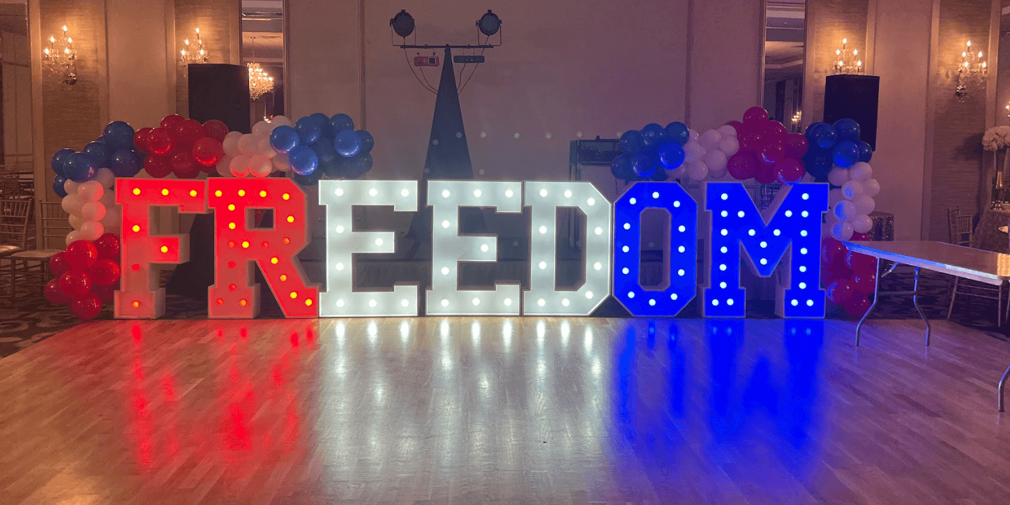 Marquee letter signage rental for events in Schaumburg Naperville Chicago IL
