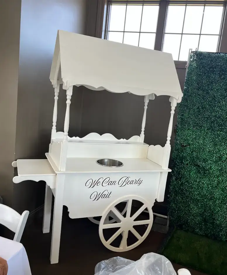 Candy cart rental for weddings baby showers and celebrations Chicagoland and Northwest Indiana