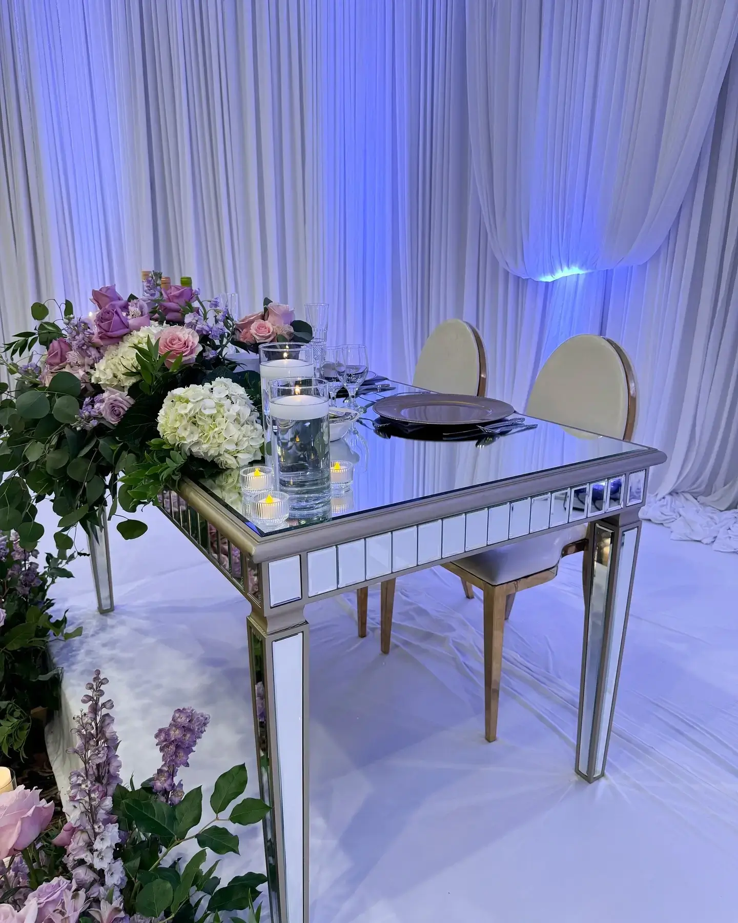 Clear Mirror Table