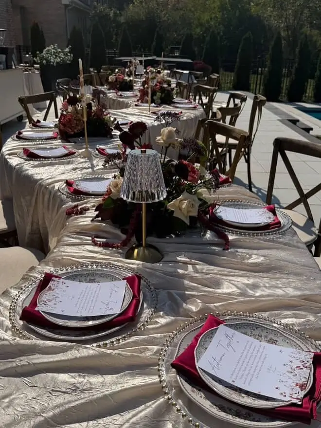 Event decor design rentals for celebrations Chicagoland and Northwest Indiana