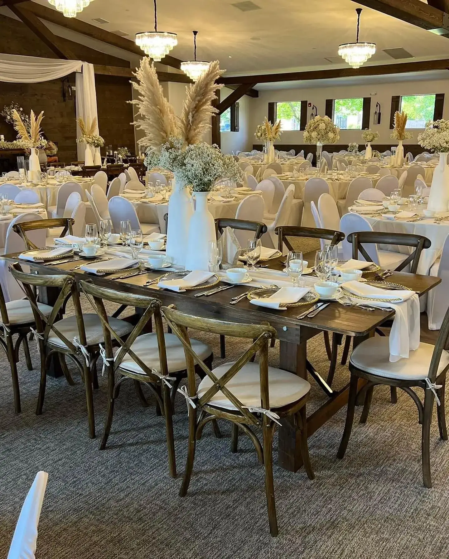 Farm table rental for rustic weddings and events Chicagoland and Northwest Indiana