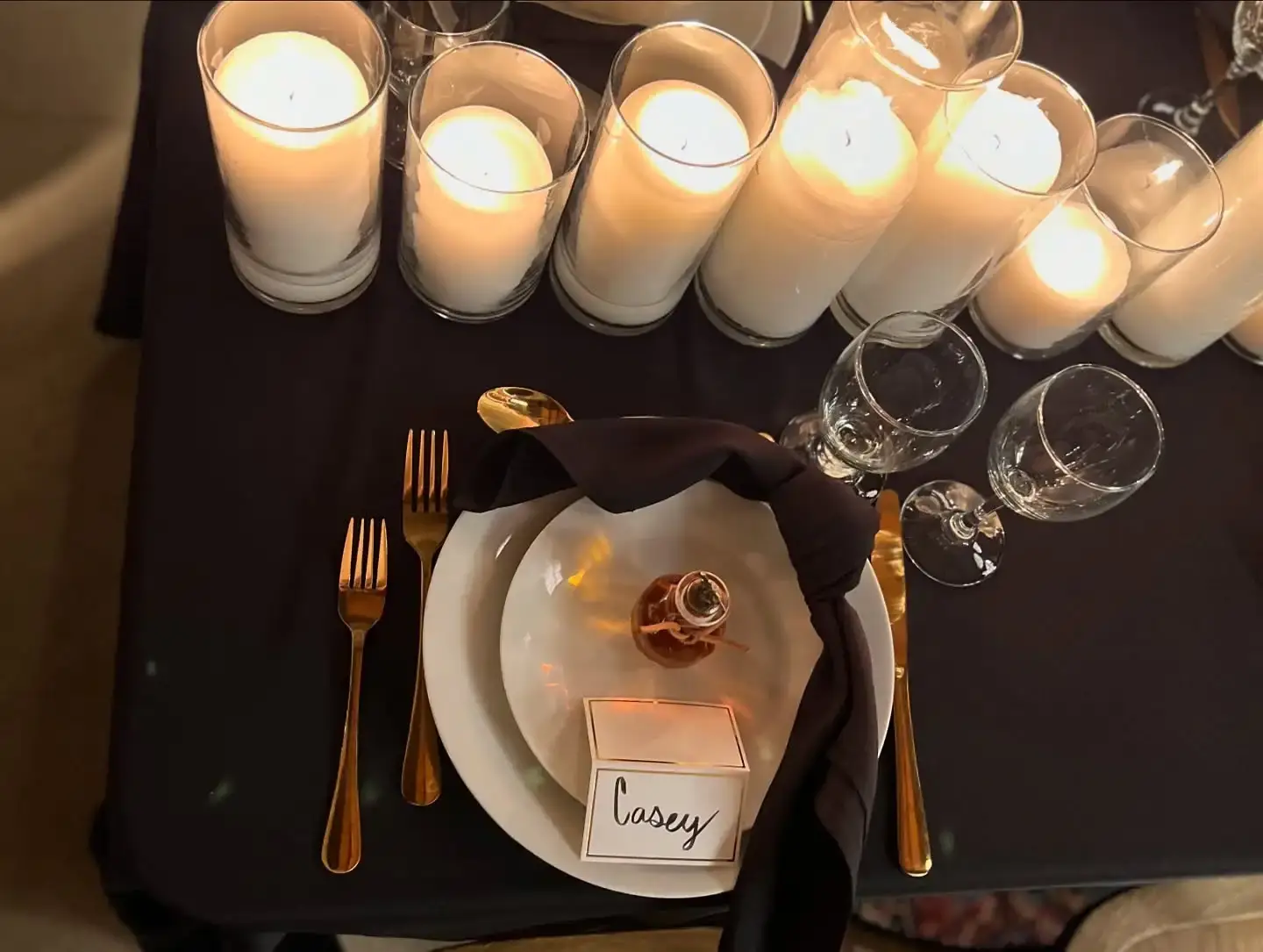 Classic tableware setup rental for weddings and events Chicagoland IL