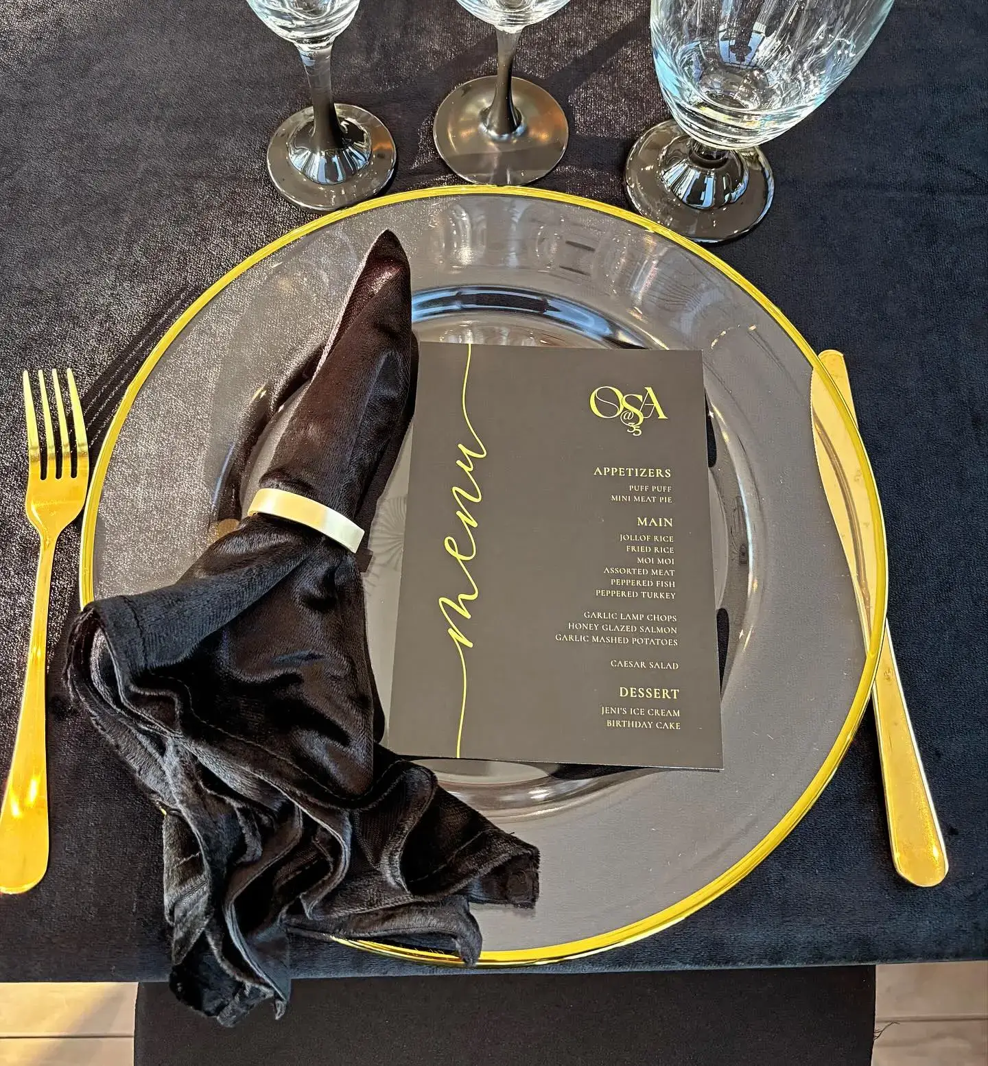 Full tableware place setting rental for weddings Chicagoland IL