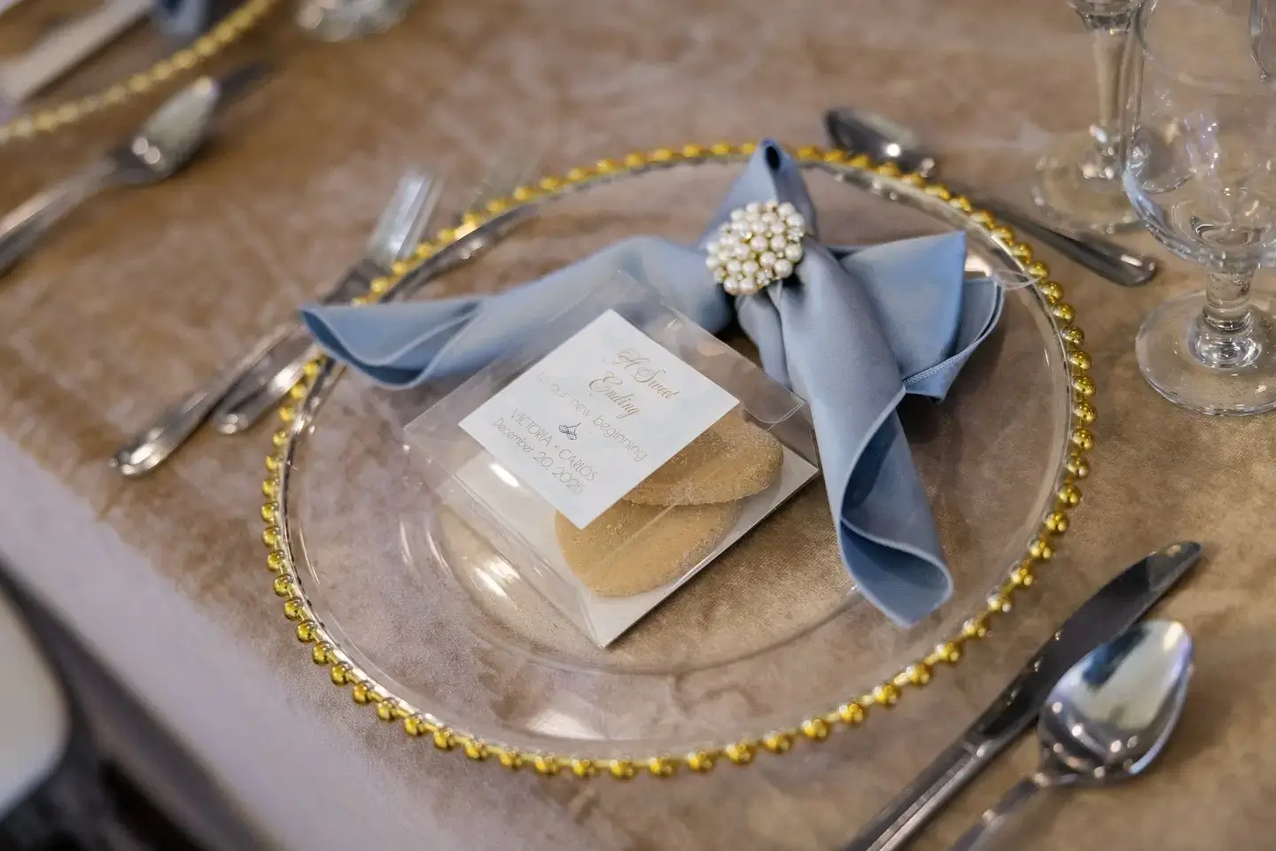 Gold Beaded Charger