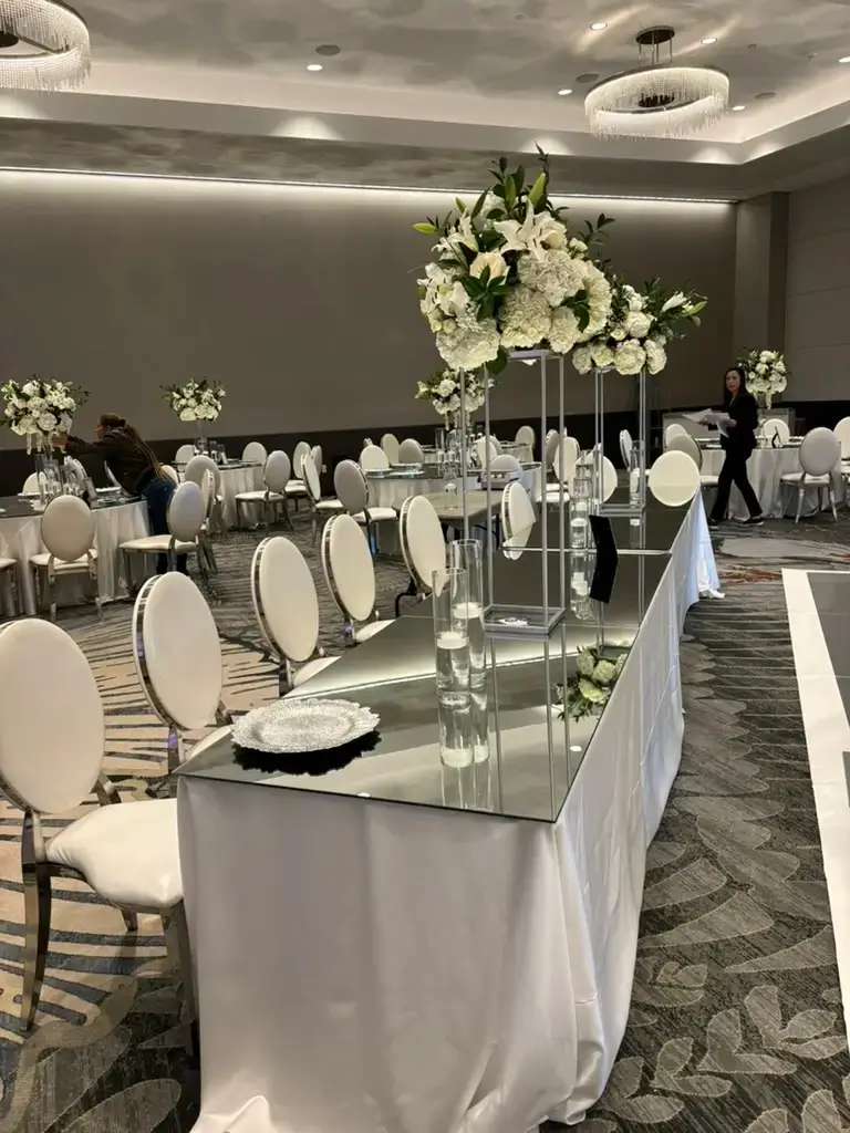 Silver anniversary wedding reception rentals in Tinley Park and Orland Park IL
